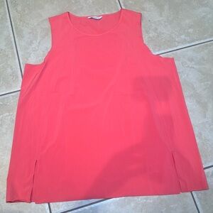 Athleta Zephyr Refined Plastic Coral Pink Sleeveless Tank Top